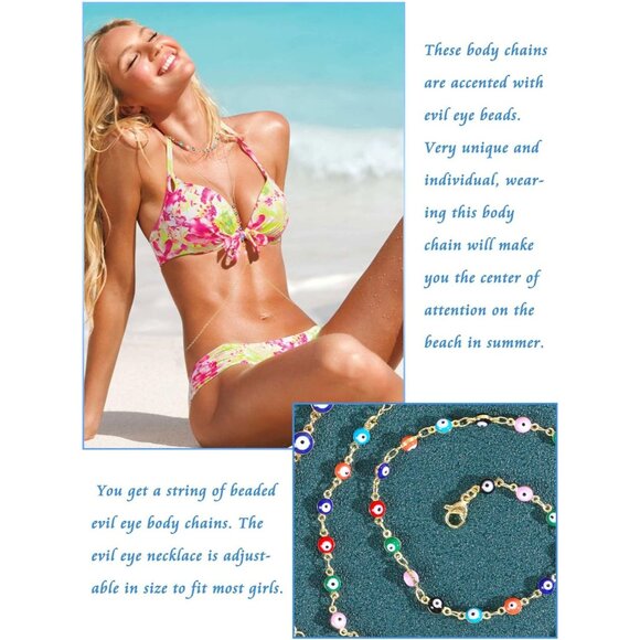 Layered Waist Chain for Women Beaded Body Jewelry Christmas Trendy Gift Idea - Picture 5 of 6